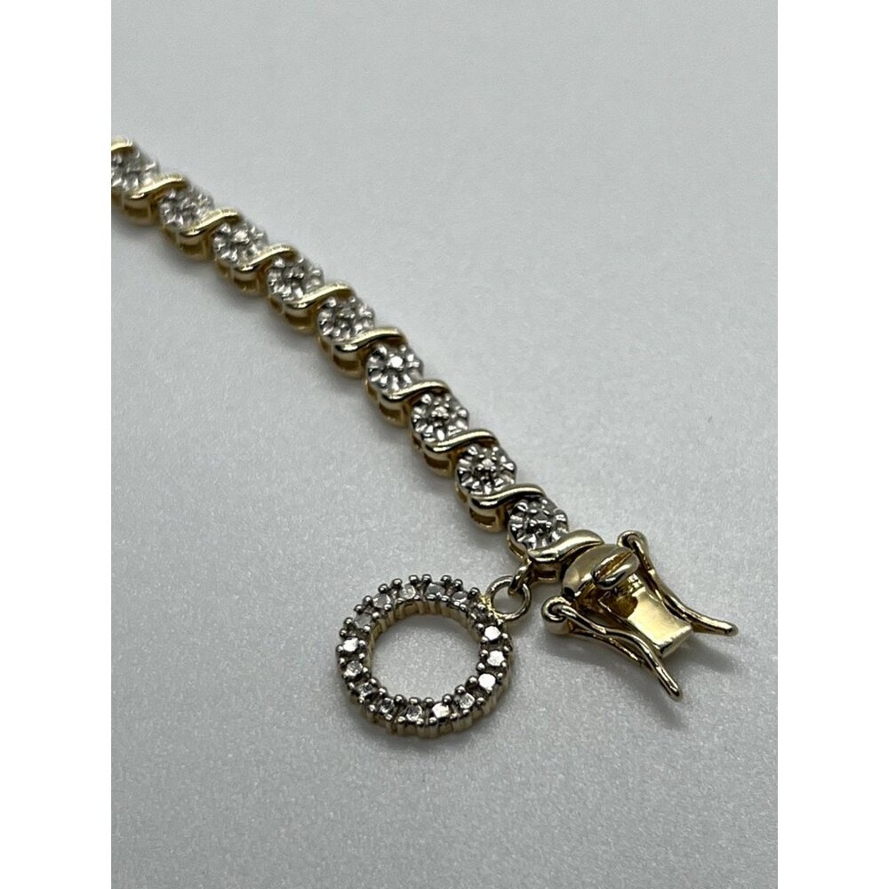 925 STERLING SILVER GOLD PLATED CHARM BRACELET
